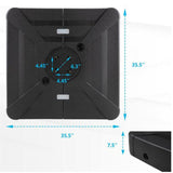 Round Cantilever Patio Umbrella With 360 Rotation & Infinite Tilt Adjustment