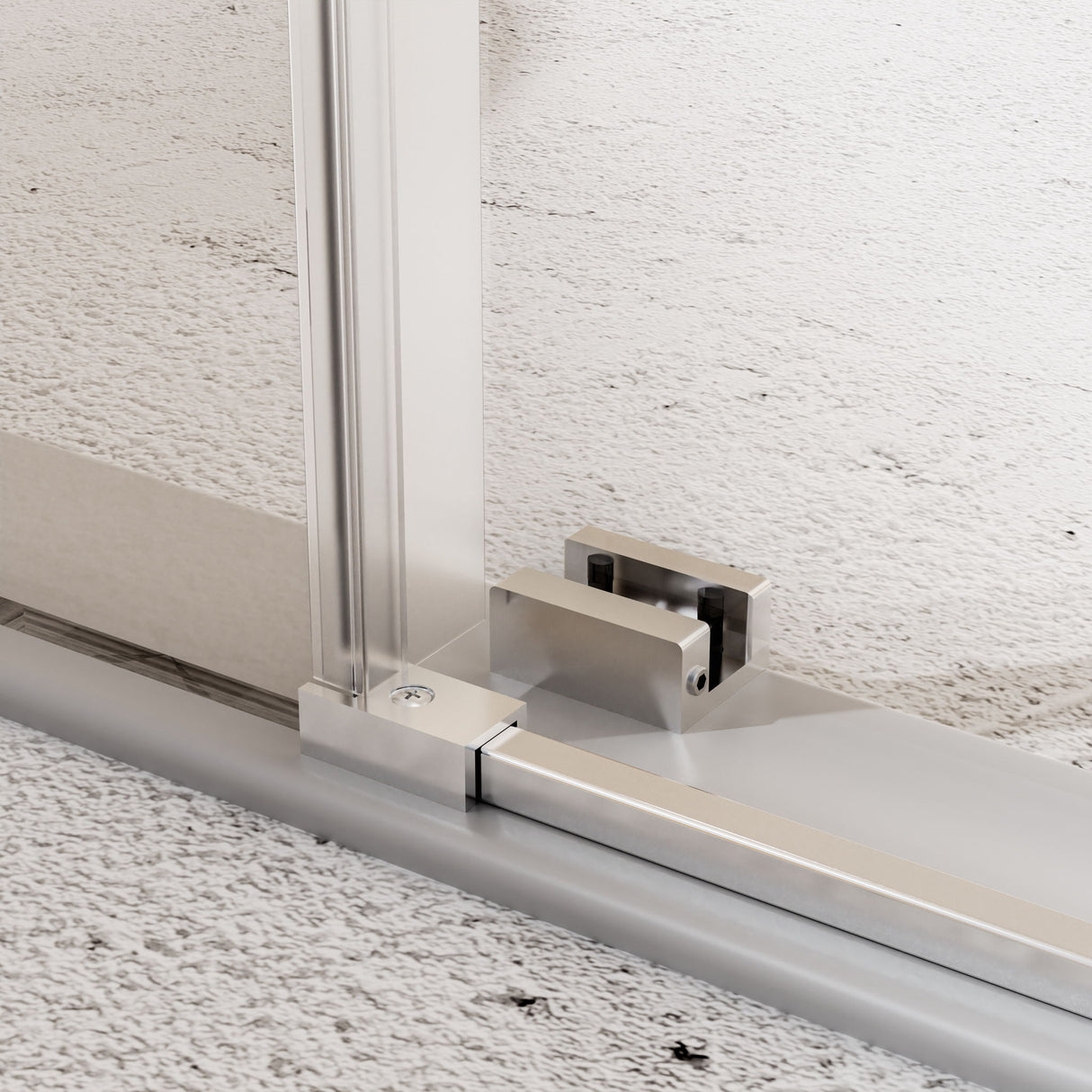 Frameless, Single Sliding Soft Close Shower Doors, 5/16" Sgcc Tempered Glass
