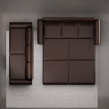 3 In 1 Convertible Sleeper Sofa With Nailhead Trim & Rolled Arm