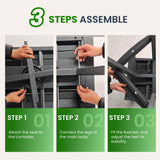 Outdoor Swivel Bar Chair, Ladderback With Wide & Thickened Frame