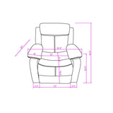 Blanche - Reclining Set With LED Lights, Speaker