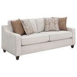 Mahaffey - 2 Piece Track Arm Living Room Set - Beige