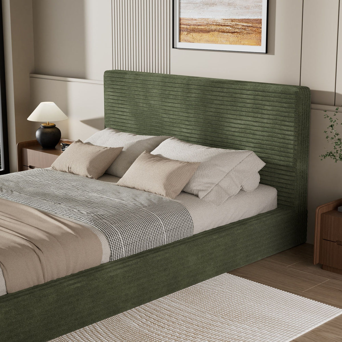 Airframe - Upholstered Bed Frame, Cloud Soft Headboard