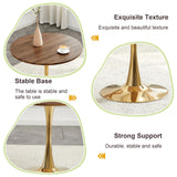 Round Dining Table With Thickened Top For Kitchen