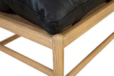 Osborne - Leather Bench - Black / Light Brown