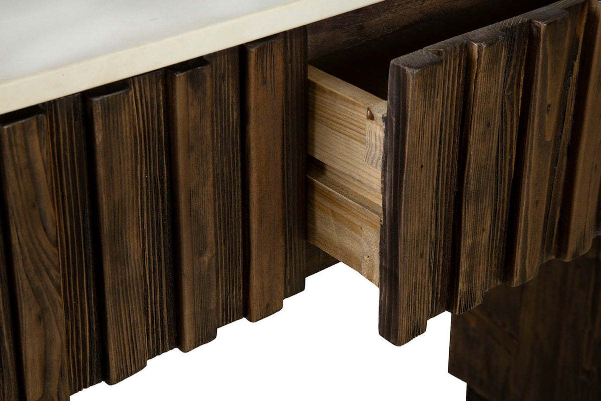 Cheers - Marble Console - Dark Brown