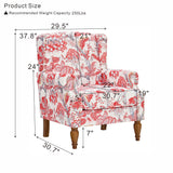 Accent Chair With Floral Upholstery And Nailhead Trim
