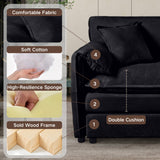 Modern Oversized Deep Seat Luxury 2 Piece Sofa Set With 4 Pillows