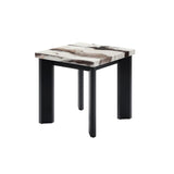 Strata - Faux Marble 3 Piece Occasional Set (1 Coffee & 2 End Tables) - Black / White