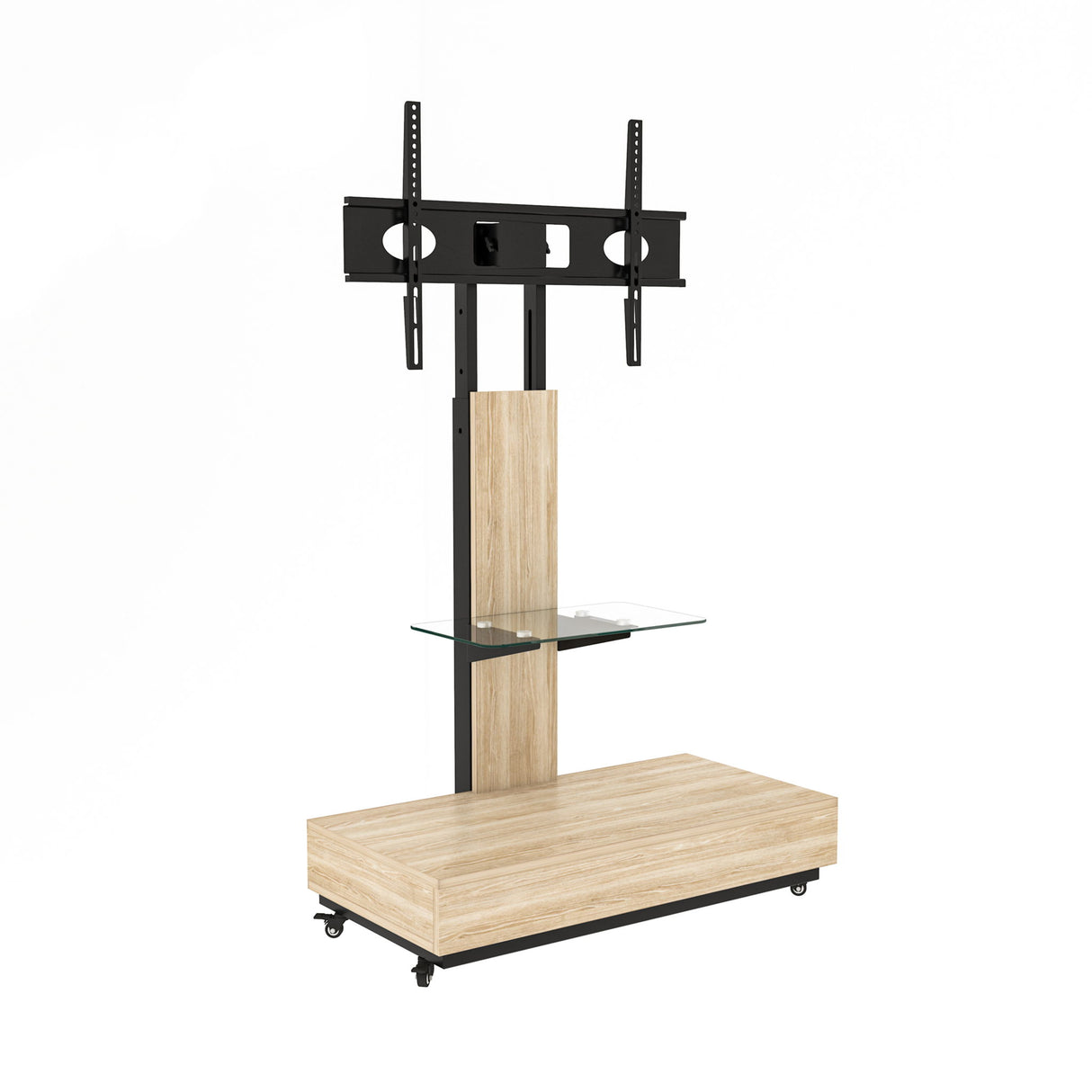 Adjustable Height Mobile TV Cart