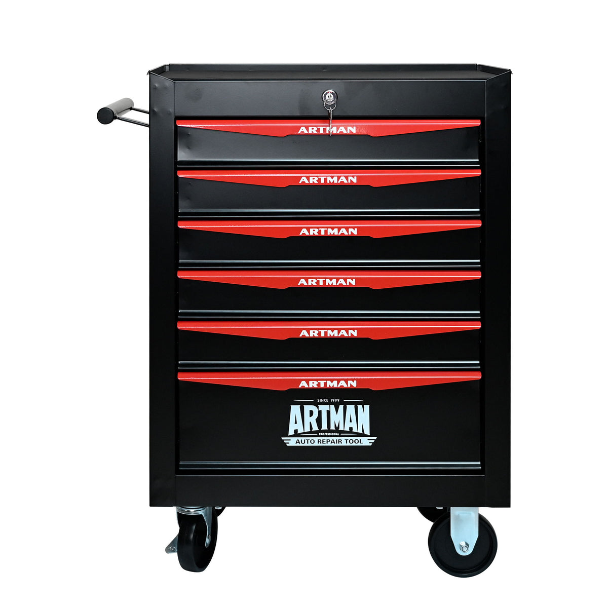 Rolling Metal Tool Chest With Drawers, Steel Storage Cabinet With Ball Bearing Slides