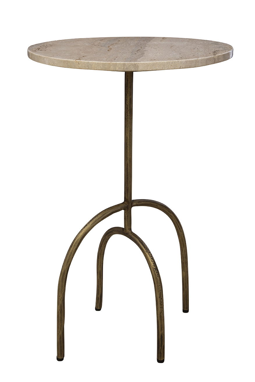 Jasper - Side Table - Beige / Gold