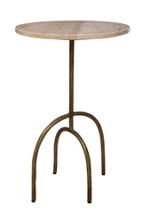 Jasper - Side Table - Beige / Gold