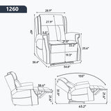 Manual Recliner Chair With Heavy Duty Motion Mechanism, 8 Vibrating Nodes And 3 Massage Modes For Living Room