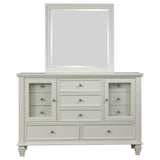 Dennis - 11 Drawer Dresser With Mirror - Cream White