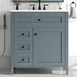 Modern Bathroom Vanity With Sink, 3 Drawers And Adjustable Shelf