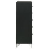 Malcolm - 5 Drawer Bedroom Chest - Black