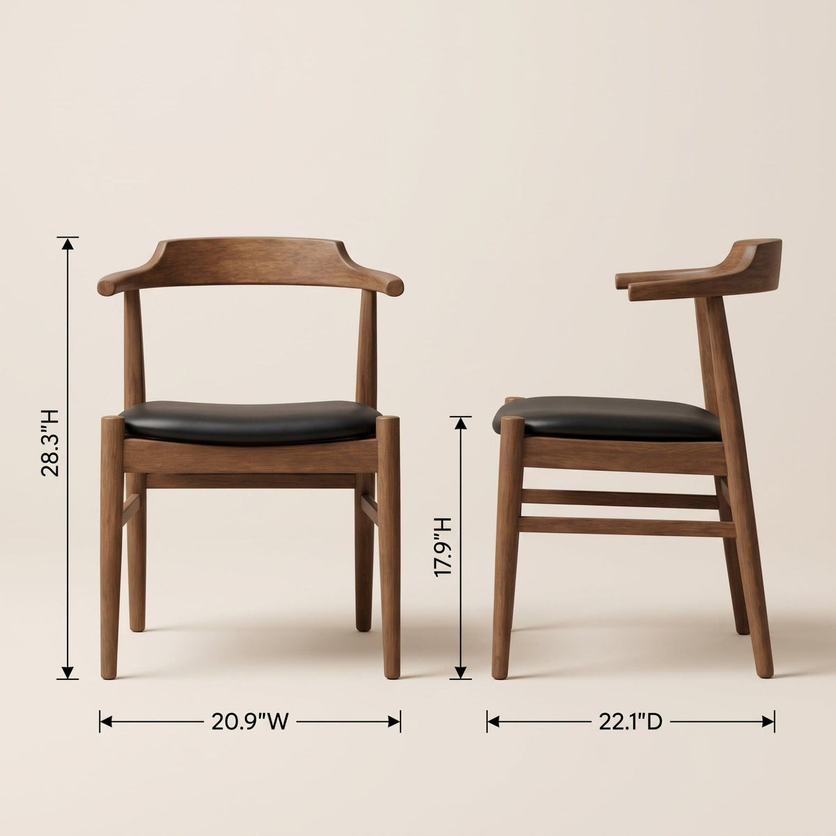 Leon - Mid-Century Modern Dining Chair (Set of 2)