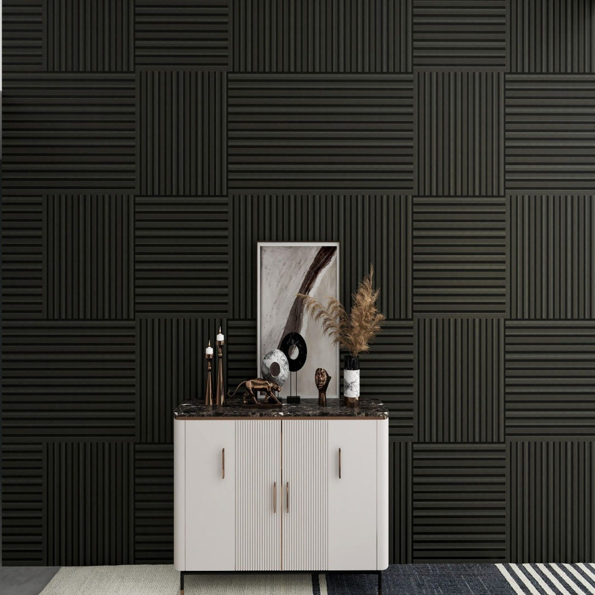 Acoustic Panels With Strip Design, Sound Absorbing Wall & Ceiling Panels