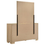 Merritt - 6 Drawer Dresser With Mirror - Light Oak