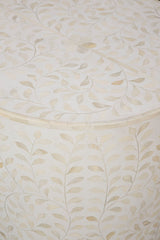 Shell End Table - White