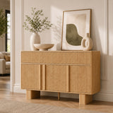Curved Credenza, Wide Storage Cabinet For Dining Room