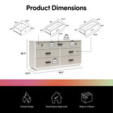Valencia - 7 Drawer Wide Dresser - Taupe