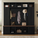 Hall Tree With Storage Bench, Entryway Coat Rack With Hooks