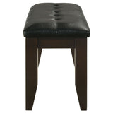 Tufted Upholstered Dining Bench - Brown