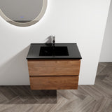 Wall Mounted Bathroom Vanity With Sink, 2 Soft Close Drawers