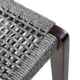 Brielle - Outdoor Dark Eucalyptus Wood And Gray Rope Dining Chairs - (Set Of 2)