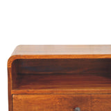 Curved Upper Slot Floating Nightstand