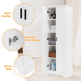 Storage Cabinet With Adjustable Shelves, 2 Doors, Rectangle Design For Bathroom