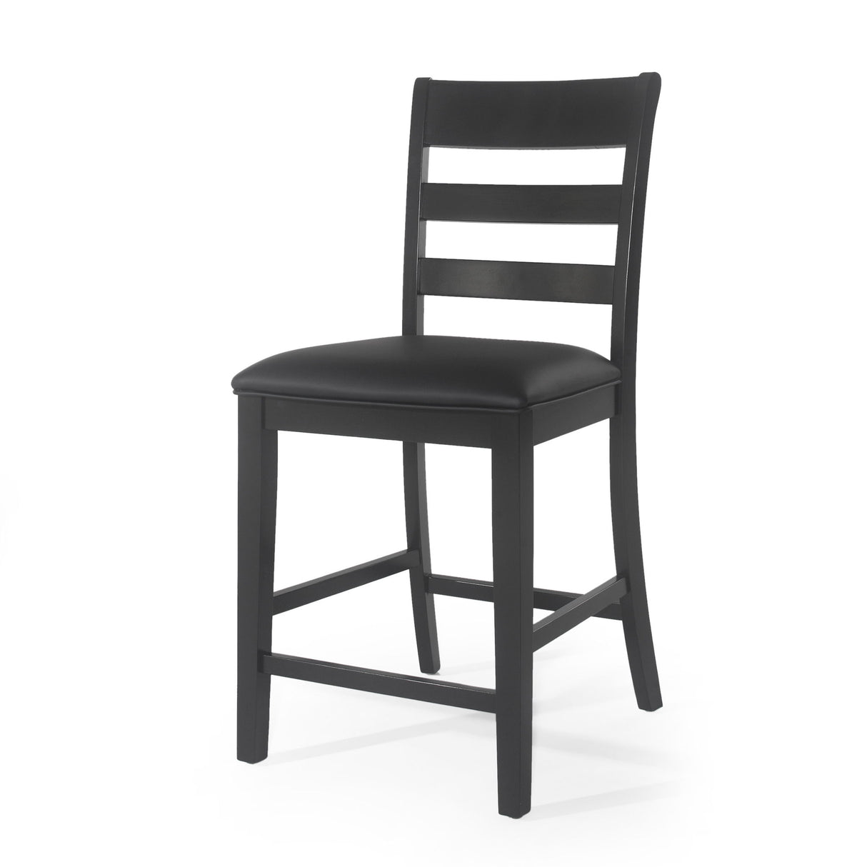 Farmhouse Upholstered Wood Counter Stools