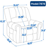 Power Lift Recliner Chair Heat Massage Dual Motor Infinite Position With USB Ports - Antique Brown