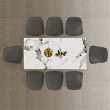 Modern Expandable Dining Table With Retractable Leaf With Chairs