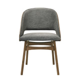 Delmon - Side Chair (Set of 2) - Gray / Walnut