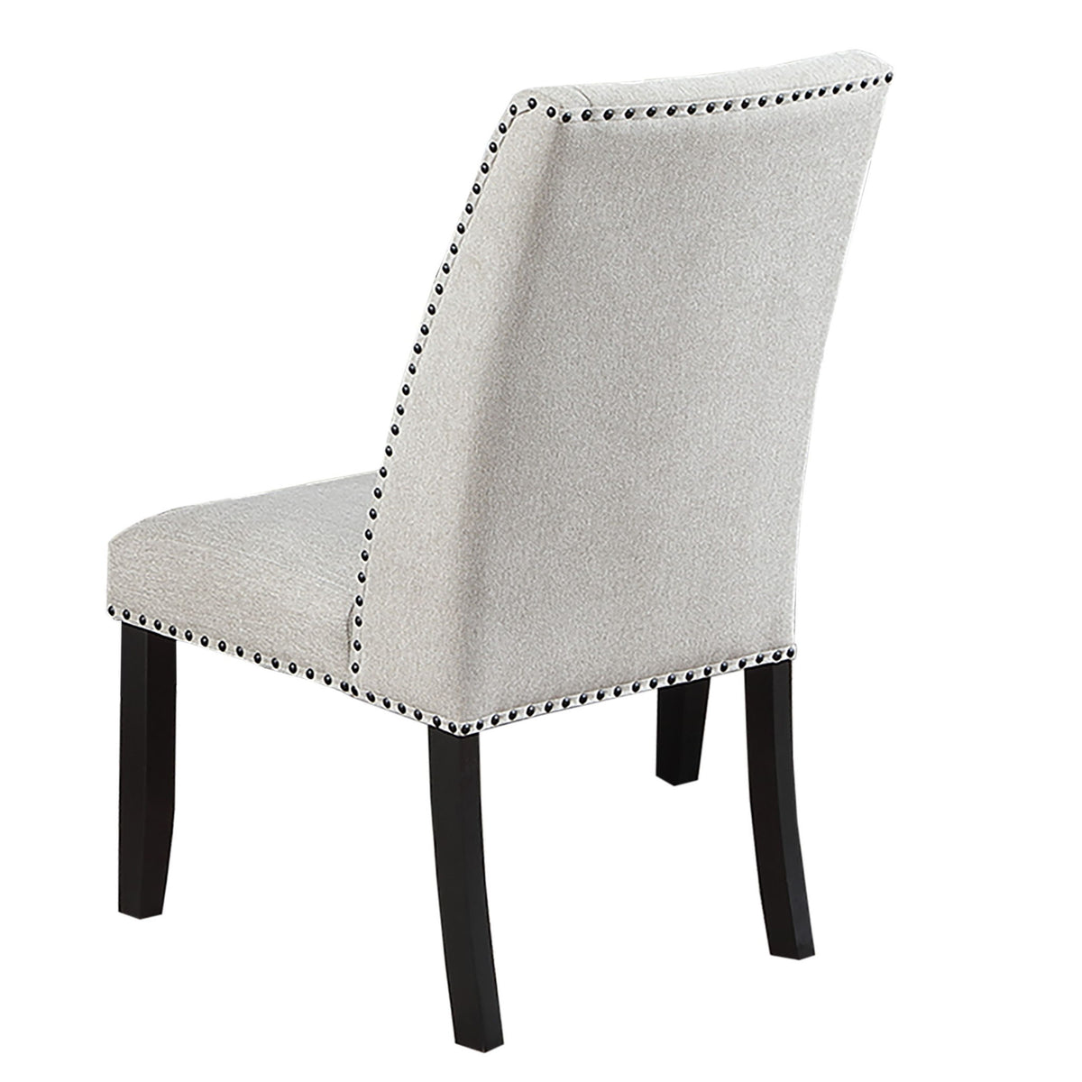 Upholstered Wingback Dining Chairs With Nailhead Trim (Set of 2) - Antique Black