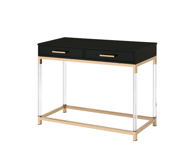 Adiel - Sofa Table - Black / Gold - Sofa Tables - Alpine Outlets