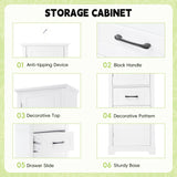 Tall Freestanding Bathroom Storage Cabinet With 2 Doors And Adjustable Shelves