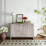 Accent Cabinet Sideboard Buffet Wooden Storage Server in Light Brown
