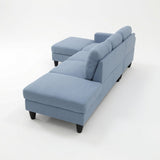 L - Shaped Sectional Sofa With Chaise & Ottoman