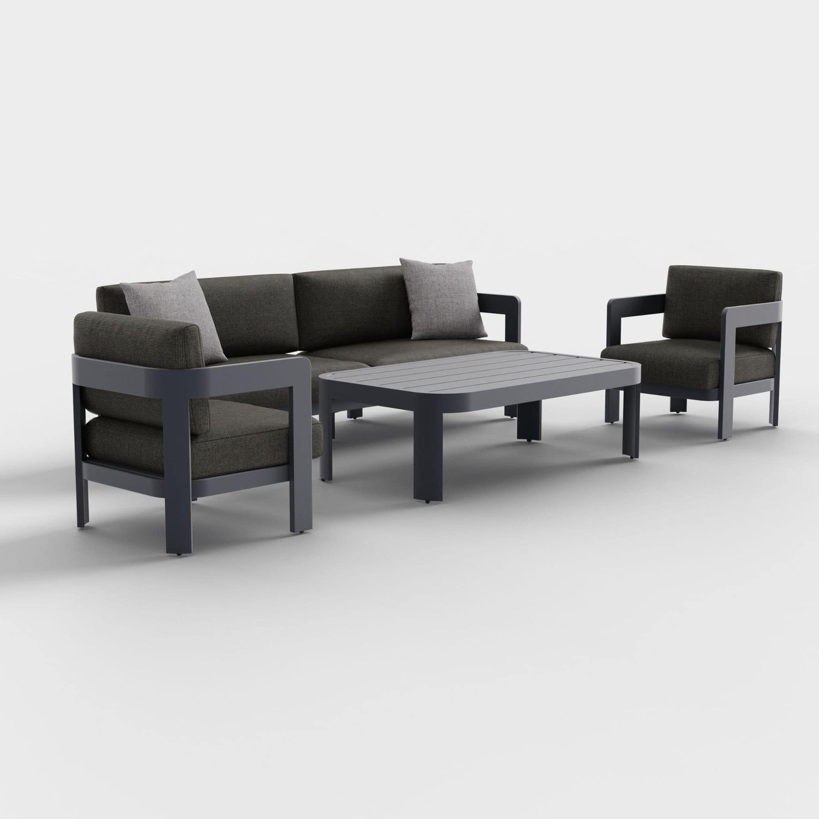 Oulu Living Aspen 4-Piece Lounge Set with Sunbrella® Cushions