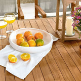 7-Piece Extendable Outdoor Teak and Rope Dining Set with Armchairs – Natural Finish - Outdoor - Alpine Outlets