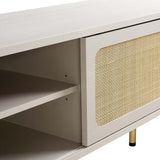 70 Inch Modern Rattan Sliding Door TV Stand - TV Stands available at Alpine Outlets in Denver