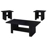 Rodez 3-Piece Black Coffee Table Set with Storage
