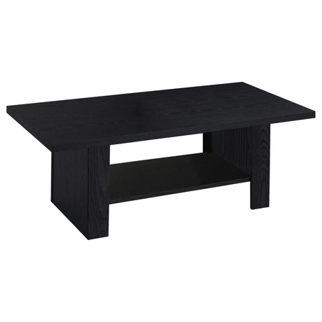 Rodez 3-Piece Black Coffee Table Set with Storage