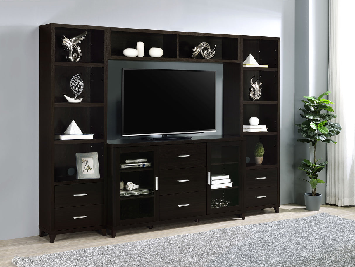 Lewes 4-Piece 60-Inch TV Entertainment Center Cappuccino