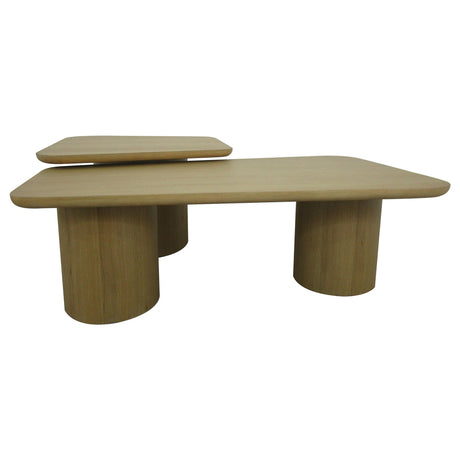 Honey Oak Nesting Coffee Table Set, 2 Piece