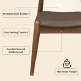 5 Piece Dining Set With 1 Table And 4 Upholstered Chairs - Brown / Walnut